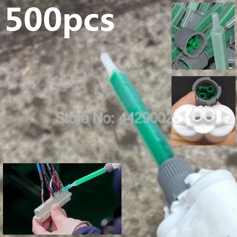 500 Stück gemischte 1:1-Mischdüsen für AB-Klebstoffe, statische Mischspitzen, Epoxid-Mischdüsen-Set für 50-ml-AB-Epoxidharz-1:1-Kartuschen – Detail 5