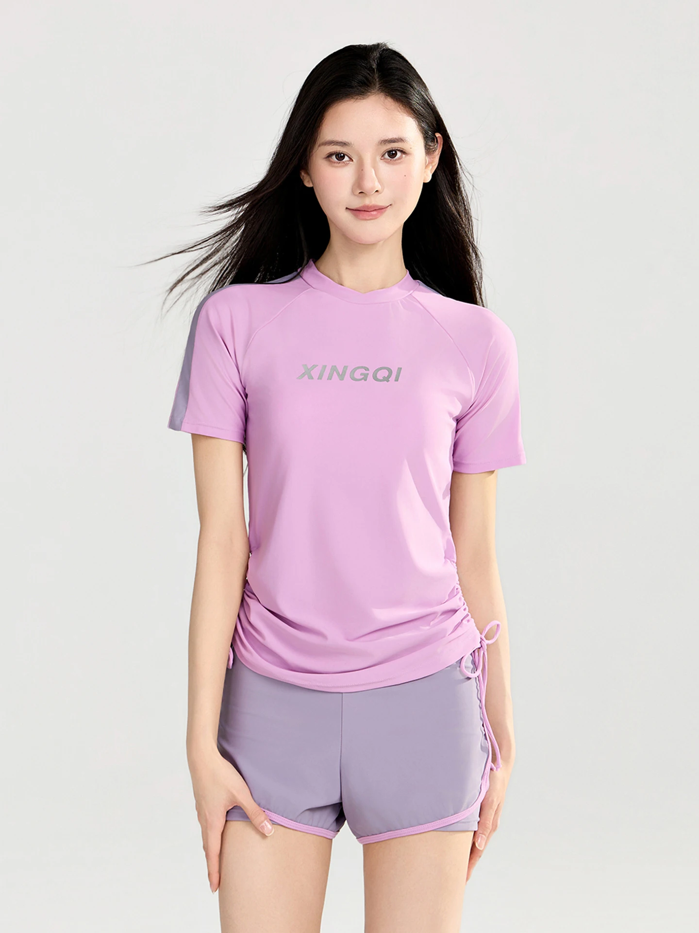 

2026 New Women's Two-Piece Swimsuit Thermal Spring Bathing Slimming plus Size Spor Student Swimwear High-End Feeling