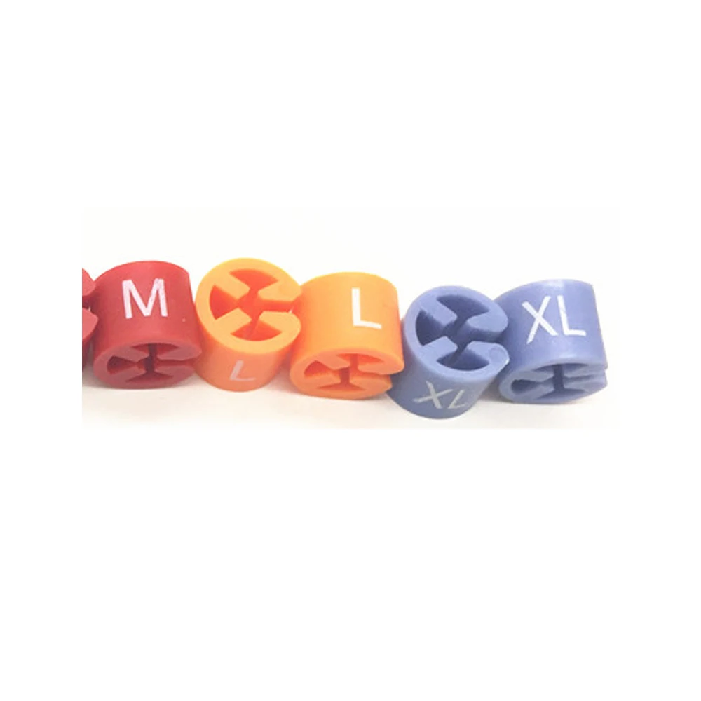 

100 PCS Plastic Hanger Size Marker Round Size Tags Color-Coding Size Dividers for Clothes Hangers Display Sizes