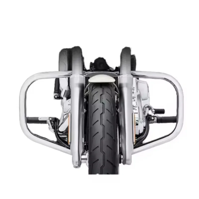 Fangster Softail Fat Boy Street Bob Low Rider Breakout Model New Classic Alloy Electroplated Engine Bumper Front Guard