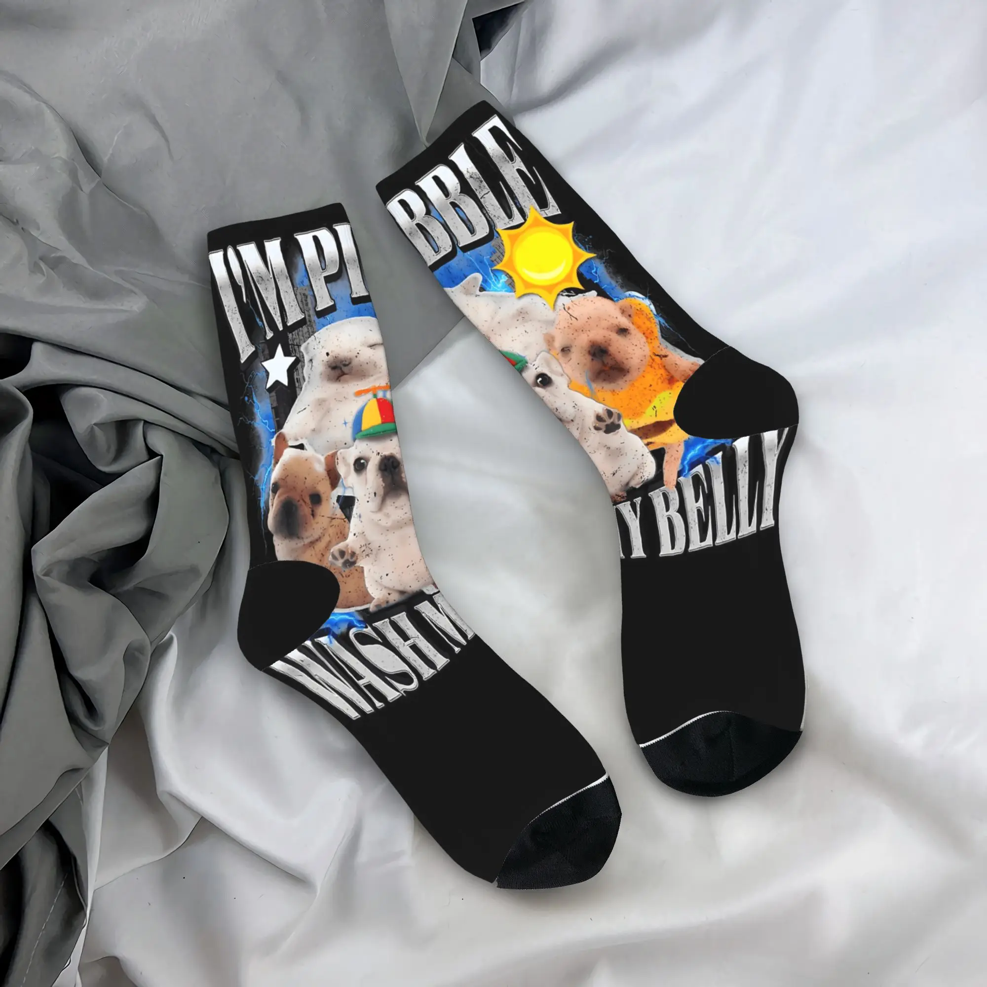 أنا Pibble الكلب جرو غسل بلدي البطن الجوارب الخريف جوارب الرجال عادية لينة تنفس الجوارب تصميم في الهواء الطلق عدم الانزلاق الجوارب #1