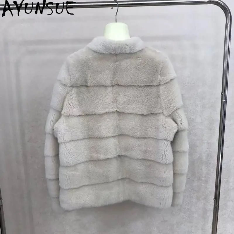 Tcyeek Natural Whole Mink Fur Coat Woman Clothing 2026 Winter Jacket for Women Warm Luxury Small Female Mink New in Coats Шуба