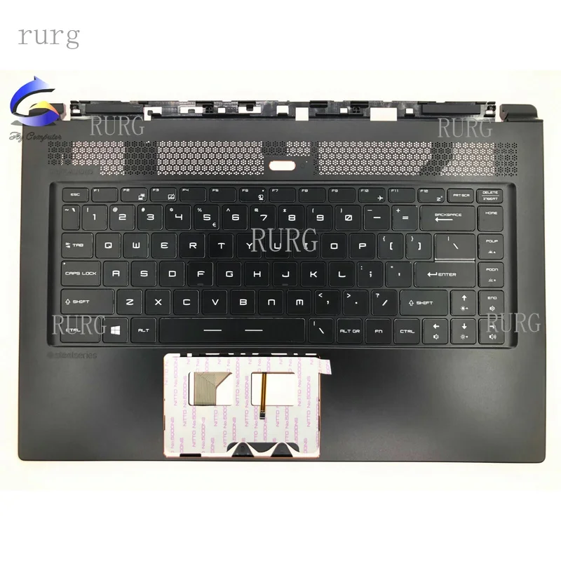 R+ Brand new, suitable for MSI GS65 MS-16Q1 GS65 8RF 15.6inch upper case palm rest protective cover RGB keyboard