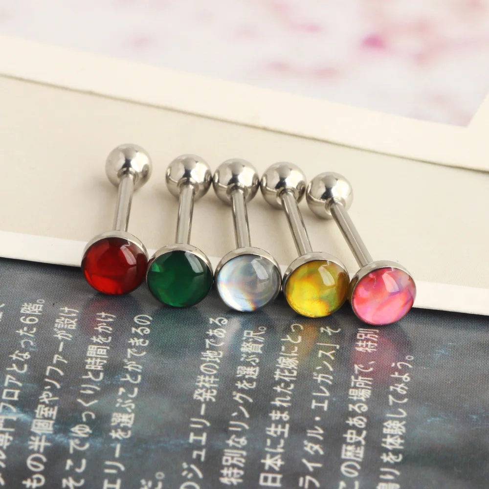 1Pcs men's tongue piercing bards piercing tongue rings for women stainless steel  drip oil body piercing jewelry