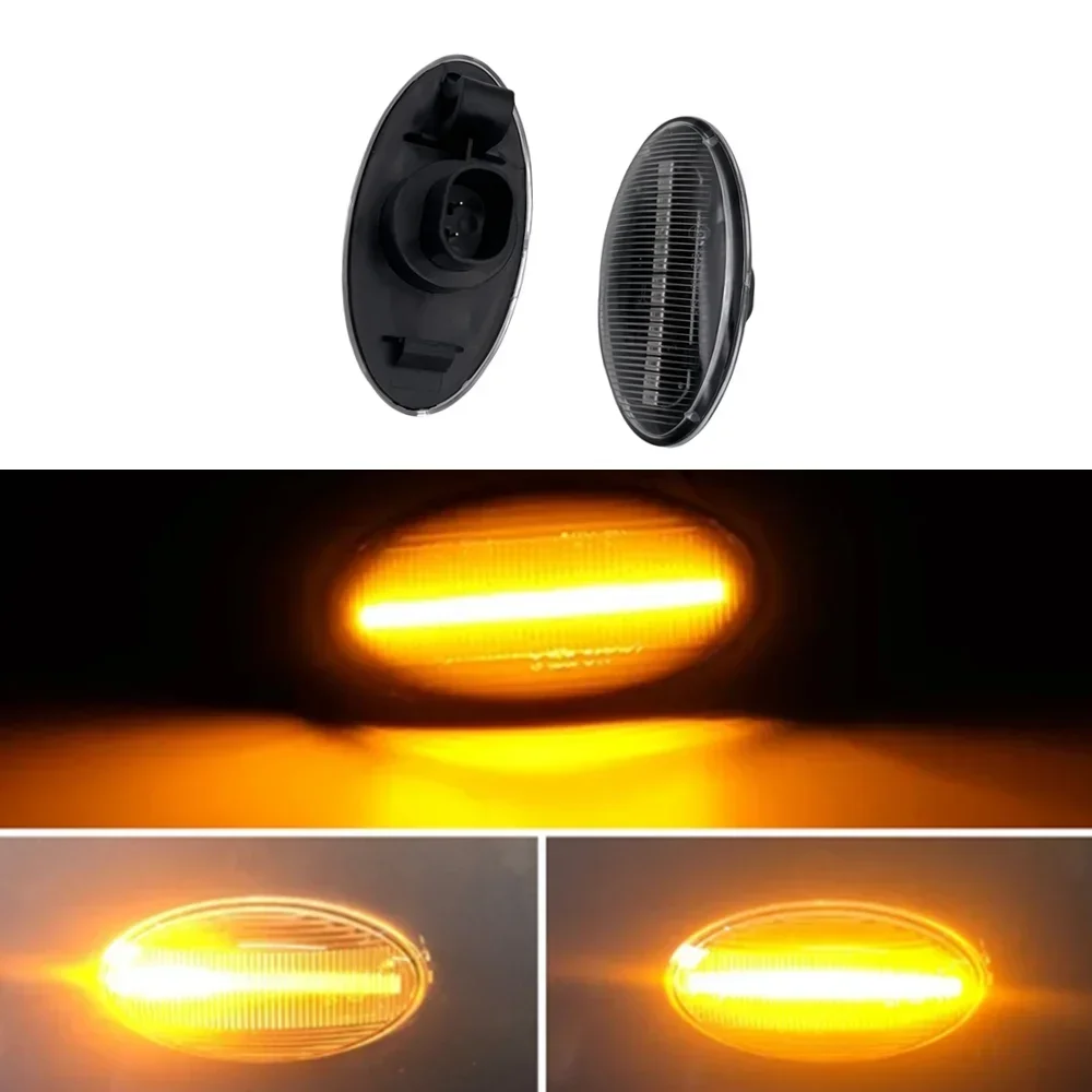 2X Dynamic LED Turn Signal Side Marker Light For Fiat Sedici For Opel Vauxhall Agila Mk2 For Suzuki Swift FZ/NZ  RZ/AZ SX4 EY/GY