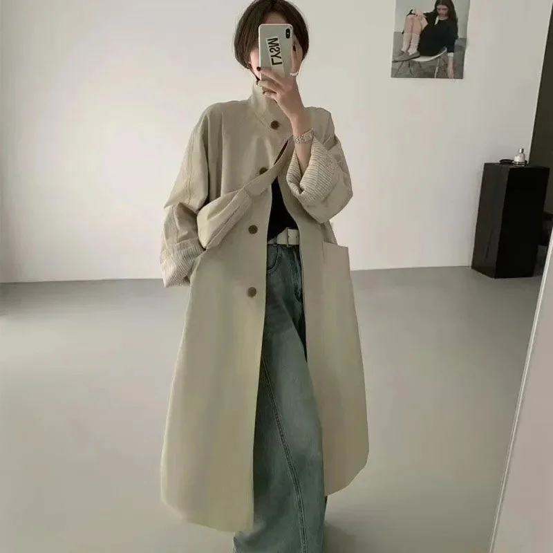

Fashion Super Aen Long Trench Coat for Womens Spring Autumn New Arrival Coat Sobretudo Feminino Trench Coat Winter Clothes Women