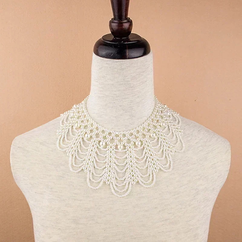 Collar Gargantilla de Perlas con Encaje – Ideal para Boda - imagen 3