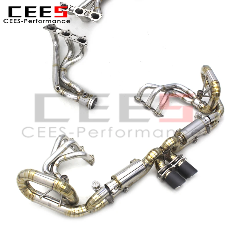

cees 2015-2018 Axle Back Full Exhaust for Porsche 911 991 991.1 GT3 4.0 Valve Rear Catback Muffler Race Exhaust Manifold Header