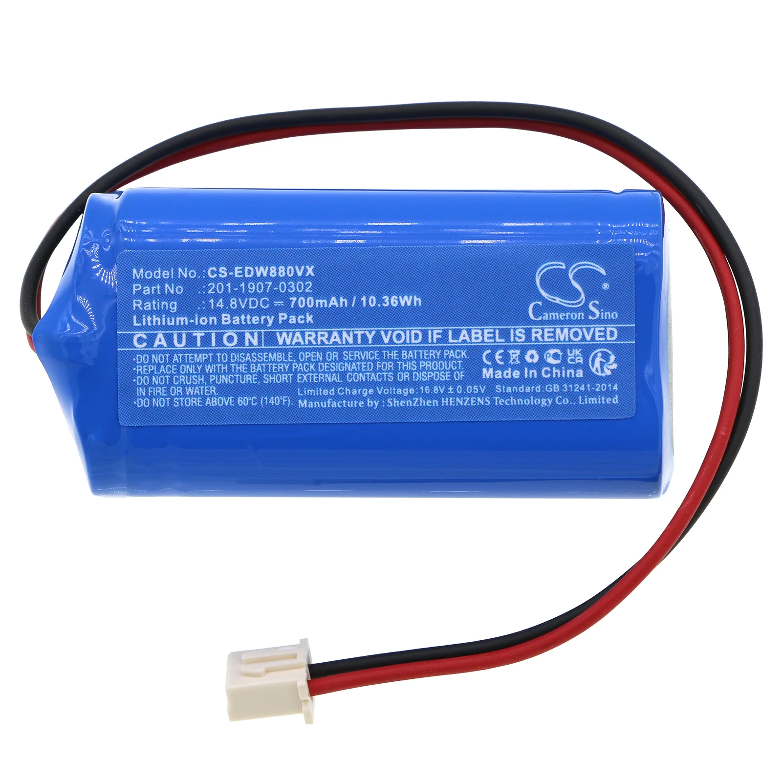 Сменный аккумулятор CS для Ecovacs W880, Winbot 880 201-1907-0302, S04-L148-650, 700 мАч/10,36 Вт