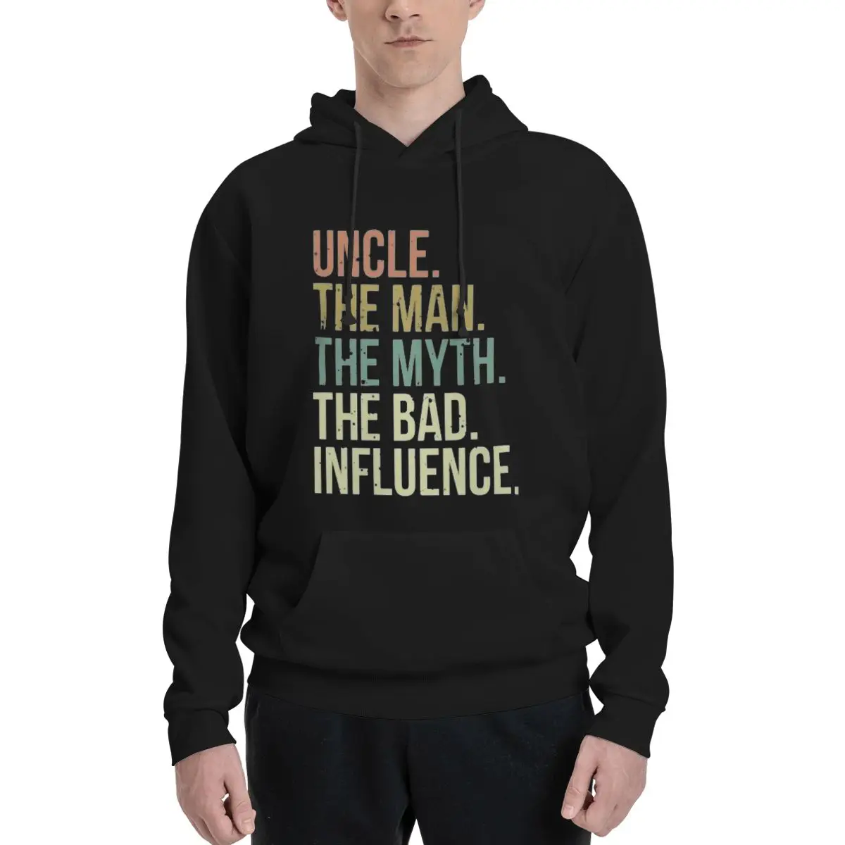 Uncle The Man The Myth The Bad Influence Best Uncle Polyester Hoodie Men's sweatershirt Warm Dif Colors Sizes