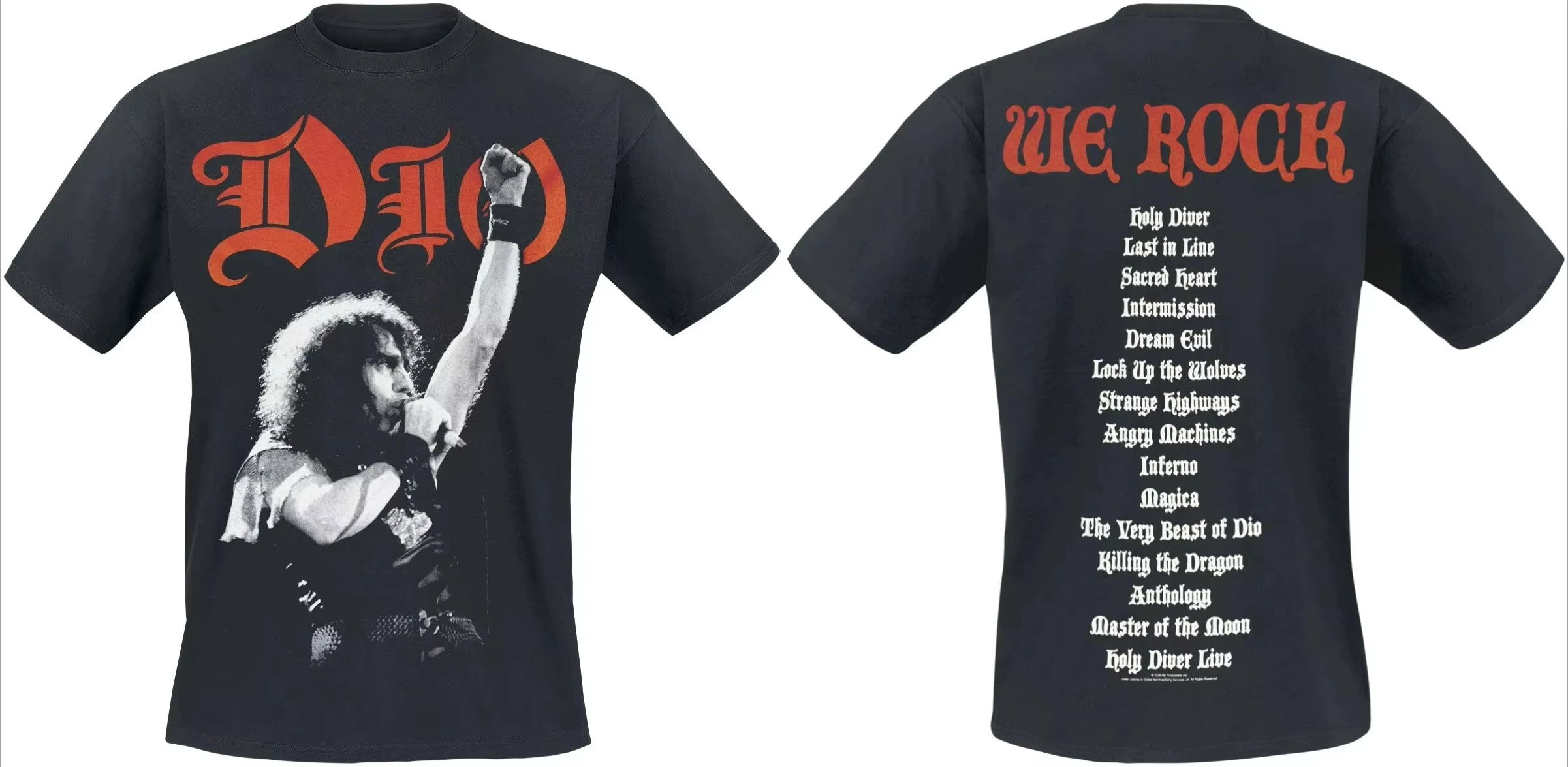 Dio Holy Diver Heavy Metal Album Vintage Graphic Tee T Shirt Men's Women's Unisex Cotton Retro Cool Oversized Short Sleeve Top