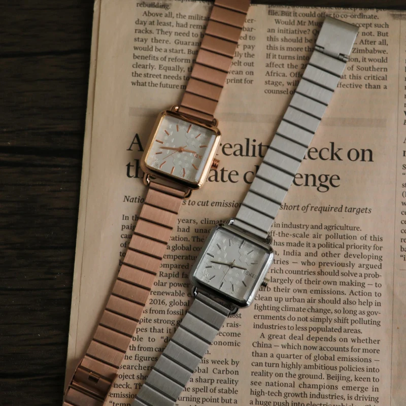 ساعة نسائية بحزام فولاذي بسيط، ساعة كوارتز أنيقة ومتطورة، ساعة يد نسائية عصرية، هدية رائعة للنساء #2