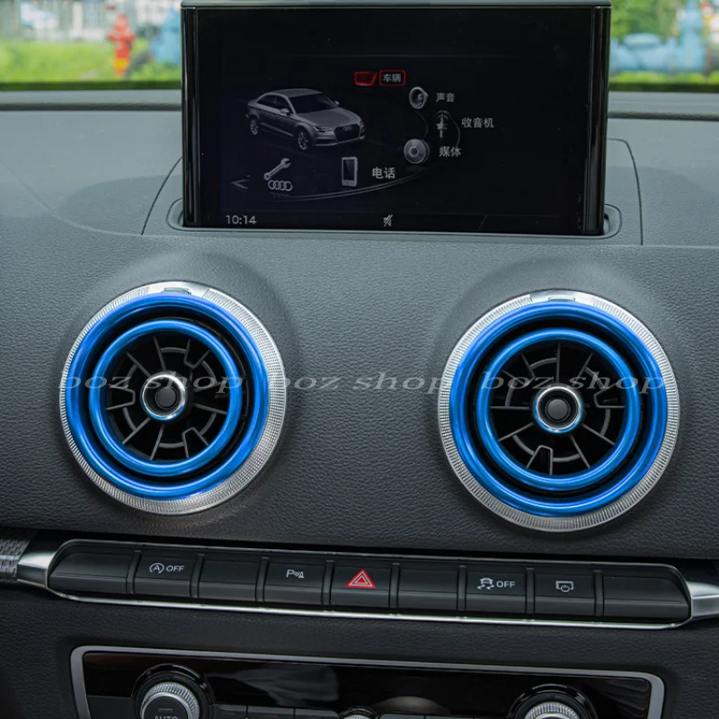 For Audi A3 8Y Q2L S3 Air Conditioner Out Of Trend Color Circle Modified Interior Dashboard Decoration Central Control Durable