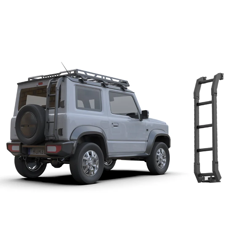 

MusixiA Steel Car Rear Ladder Rear Tailgate Step Ladder for Suzuki Jimny 2018 JB64 JB74 3/5door Ladder
