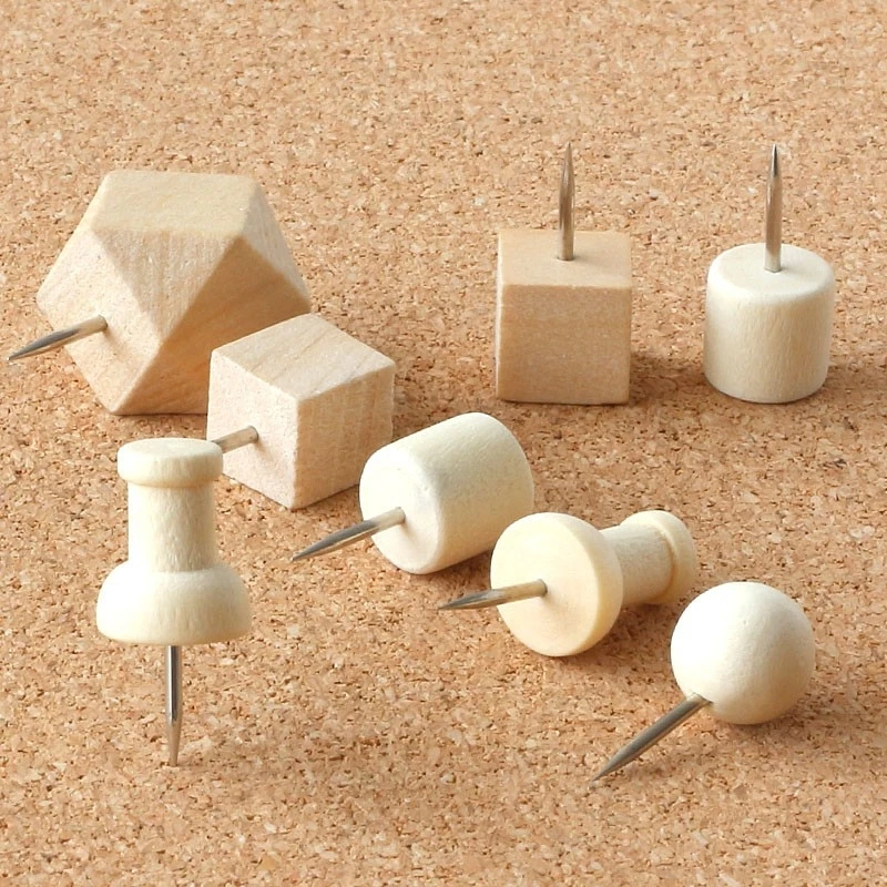 1 Box Holz-Stecknadeln zur Dekoration, Holzkopf-Pins, Holz-Kartenpins, Markierungspins für Korktafeln, Pinnwände und DIY-Bastelprojekte – Detail 6