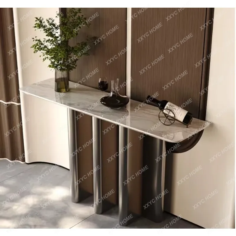 XX Light Luxury Marble Console Table For Entryway, Narrow Hallway Sofa Table Against Wall, Modern Home Decor