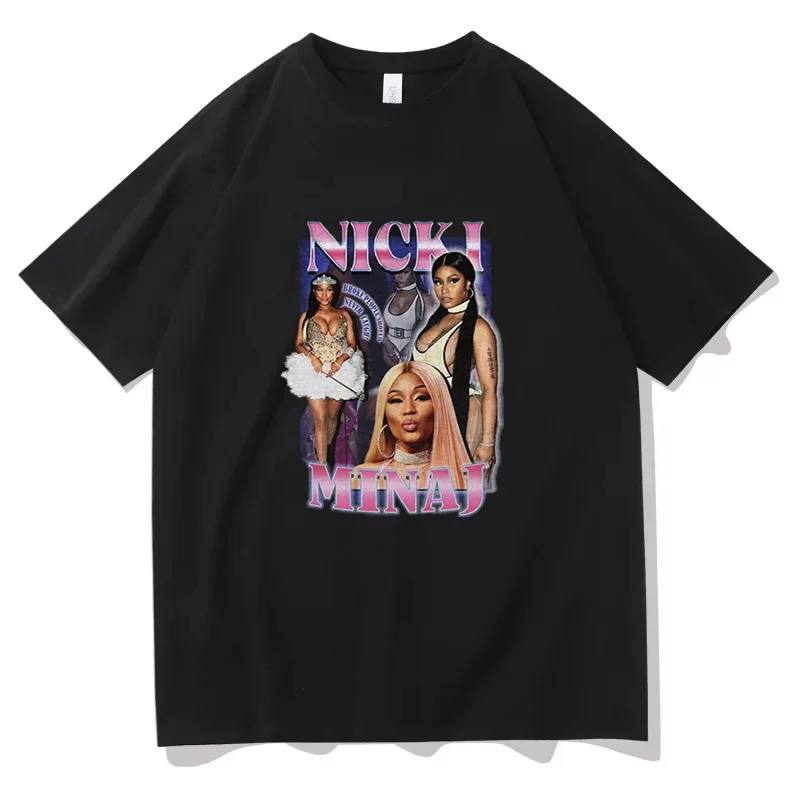 Summer Cotton T-shirt Nicki Minaj Graphic Print T-shirt Y2k Short Sleeve Tee Shirt Unisex Clothing Street Fashion Gift Tees Tops