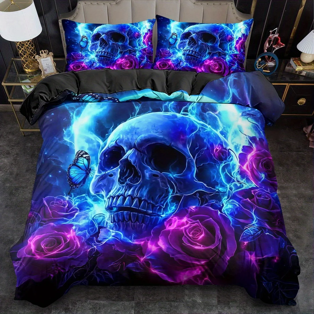 3D Digital Print down Duvet Cover with 2 Pillowcases Home Bedding Set for Bedroom And Guest Room - Cozy Comforter Cover