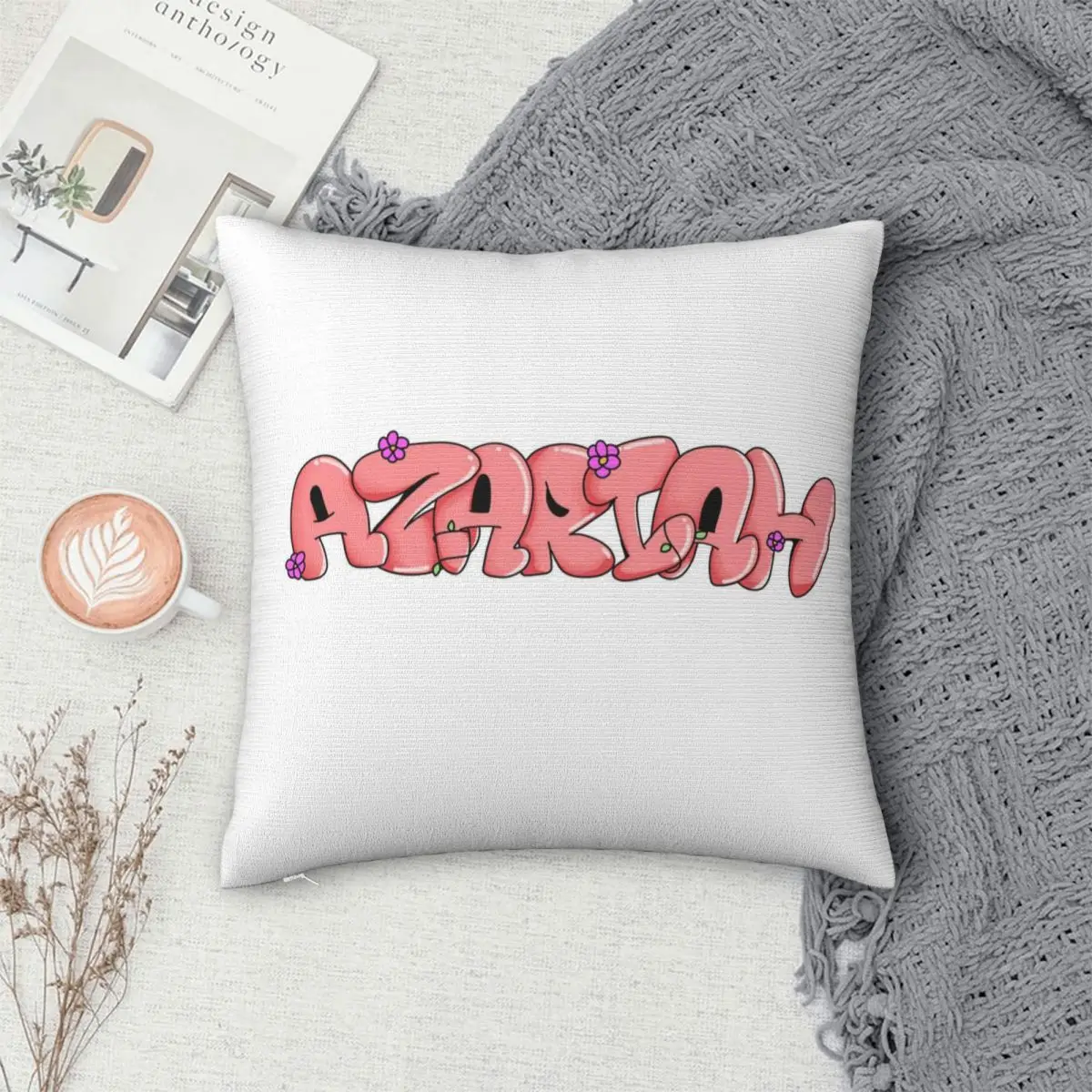 Azariah Pillowcase Polyester Linen Velvet Creative Zip Decor Home Cushion Cover Wholesale 18"