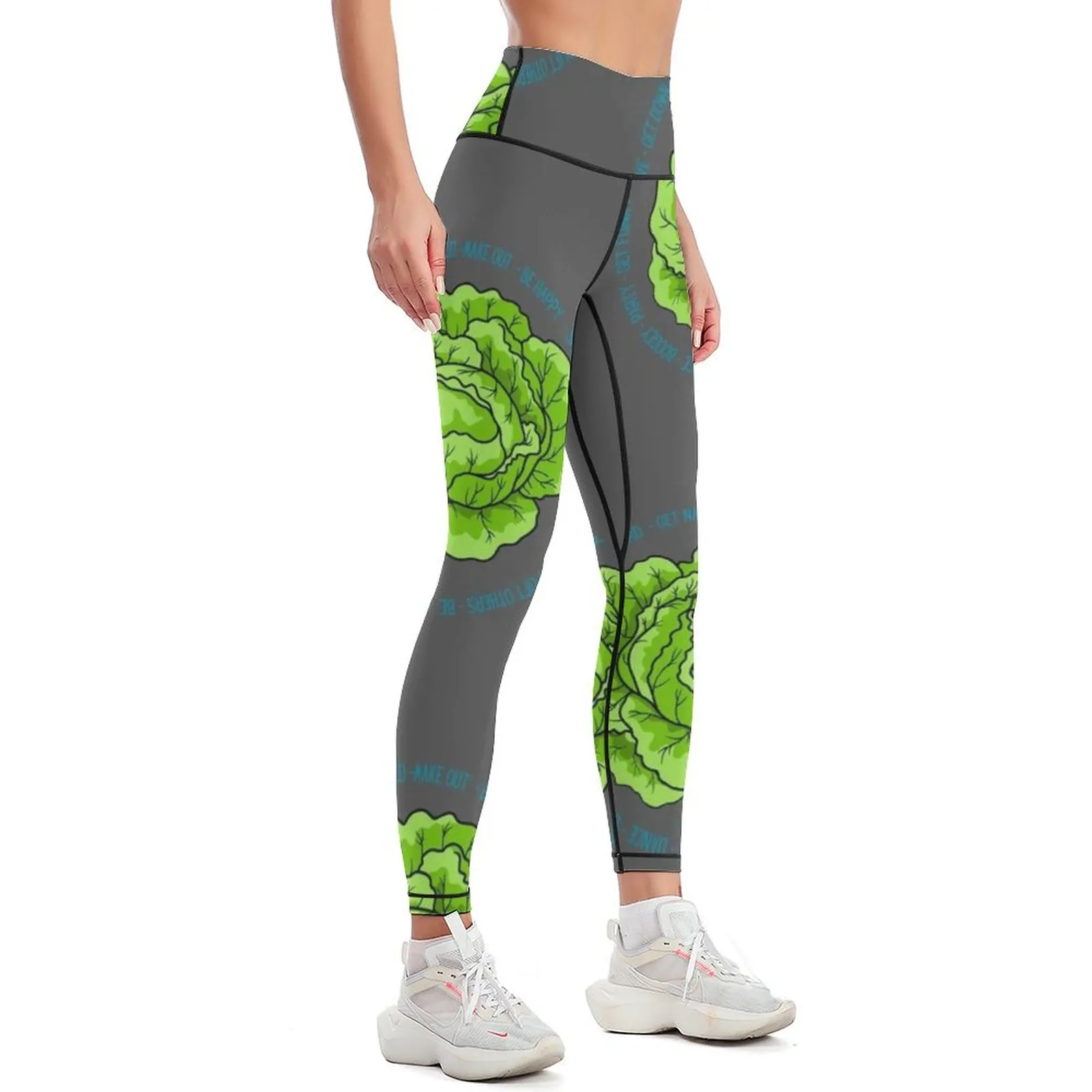 LETTUCE Dance - Jam - Get Weird - Party Laugh Jive Boogey Get Down Get Funky Smile Dad Joke Leggings