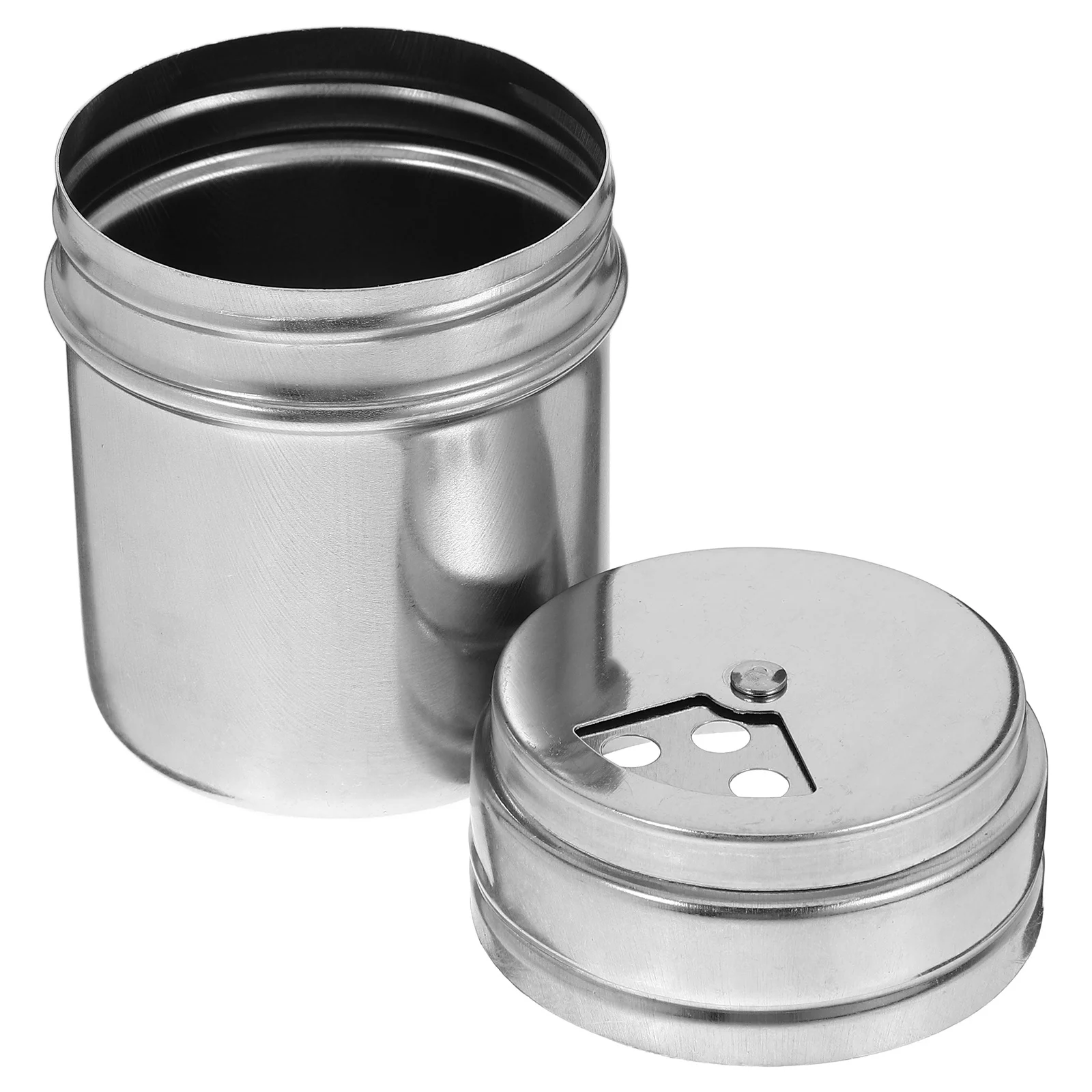 مجموعة زجاجات التوابل من الفولاذ المقاوم للصدأ، شاكر توابل لتخزين البهارات والملح والفلفل والسكر، شاكر نعرات محكم للمطبخ #2