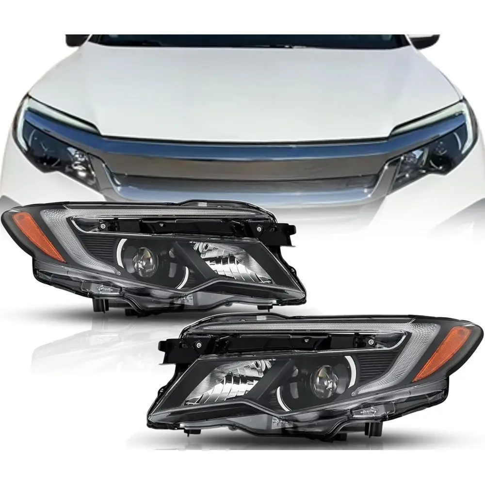 

lamp Replacement or da 2017-2020 Ridgeline; 2019-2021 Passport, Pilot LED light Assembly Pair Set with DRL Including Bulbs, Let&