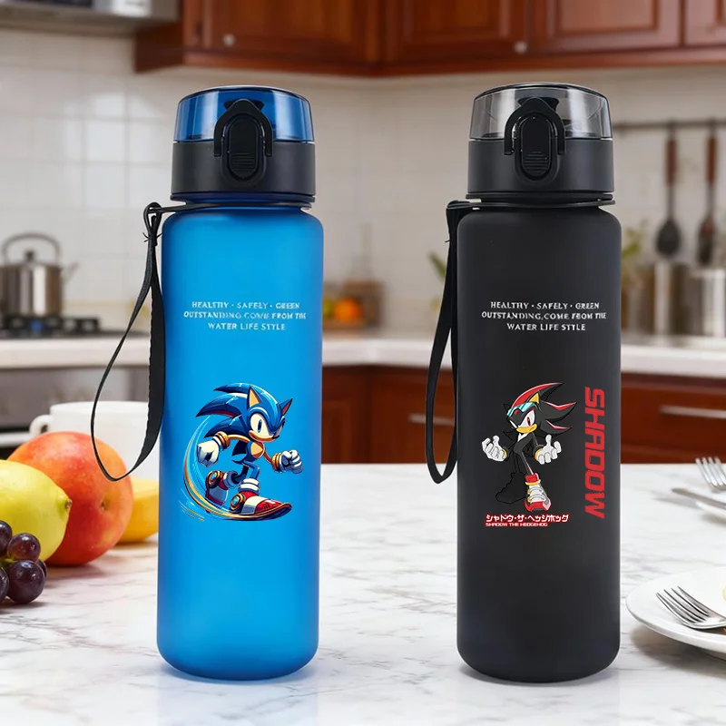 

Anime Sonics Drinking Bottle Boys Girls Water Bottles 650ml Outdoor Fitness Sports Water Cup Transparent Leakproof Drink Kettle