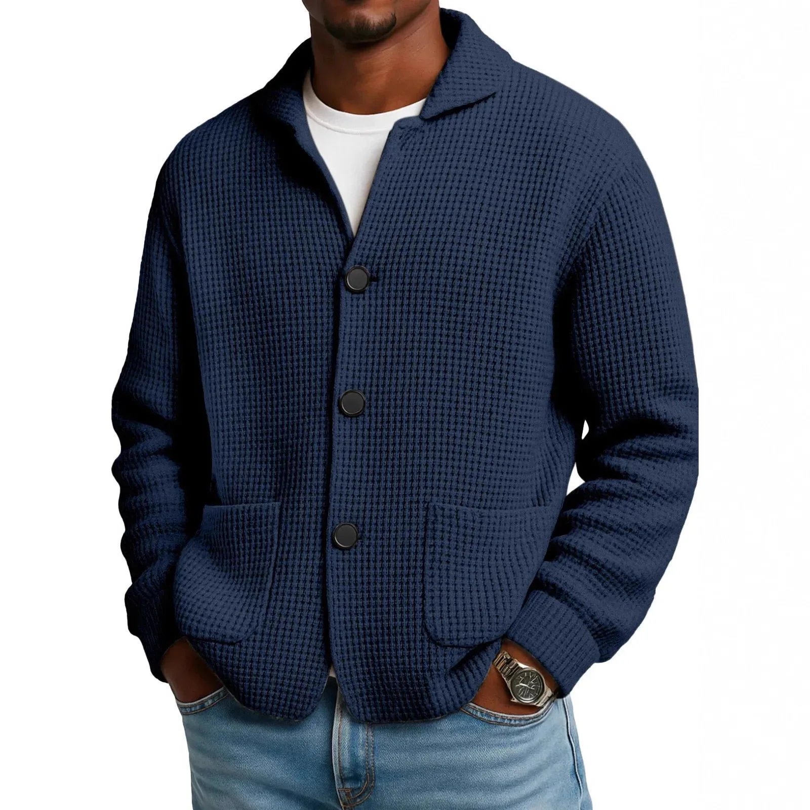 

2026 Men's Autumn and Winter Lapel Jacket Men's Casual Fashion Jacket