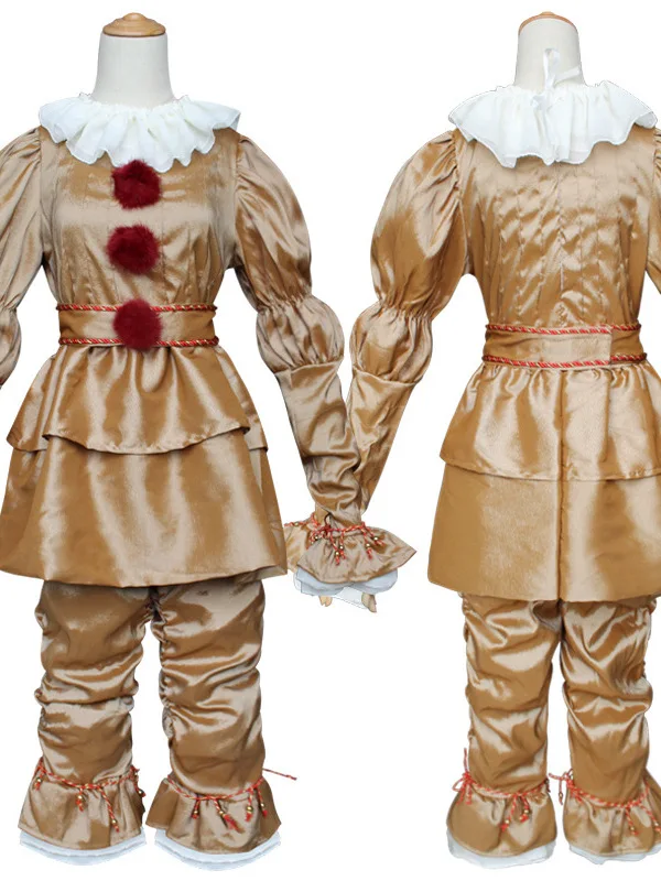 

Halloween Joker Silver Cosplay Costume Unisex Cotton Traditional Chinese Stage Costume for Men And Women