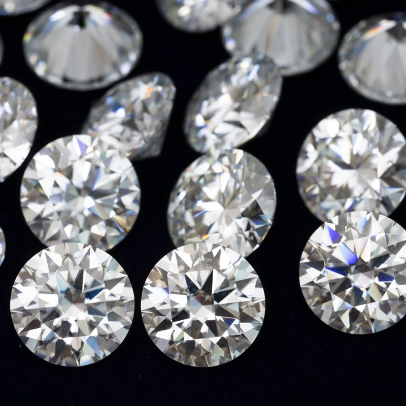 Zertifizierter weißer Moissanit-Diamant, Brillantschliff, lose Moissanit-Steine, Edelsteine für die Schmuckherstellung mit Gutachten. – Detail 5
