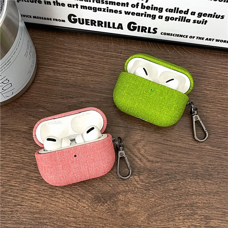 Étui en tissu pour Airpods Pro 2, PU AirPods Pro 2022, chaîne continent, Airpod 3 de luxe, accessoires pour écouteurs, 2e étuis