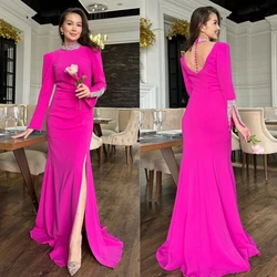 Jiayigong Elegant Exquisite High Collar Sheath Evening Dresses Paillette Charmeuse Custom Dress