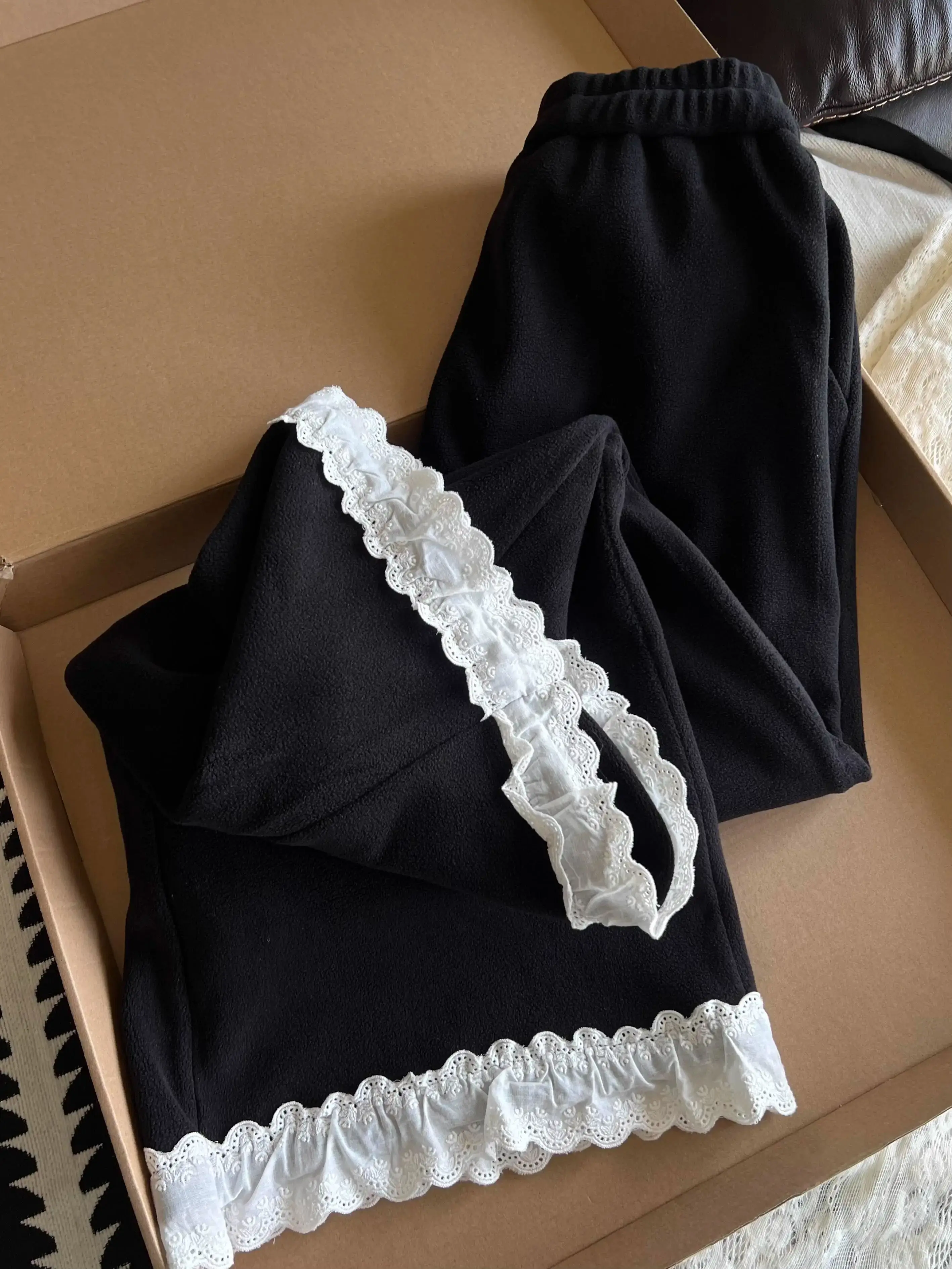 Pantaloni da donna larghi primaverili in mussola elastici da jogging Minimalismo stile coreano per il tempo libero da donna College Pendolarismo All-Match Traspirante Nuovo