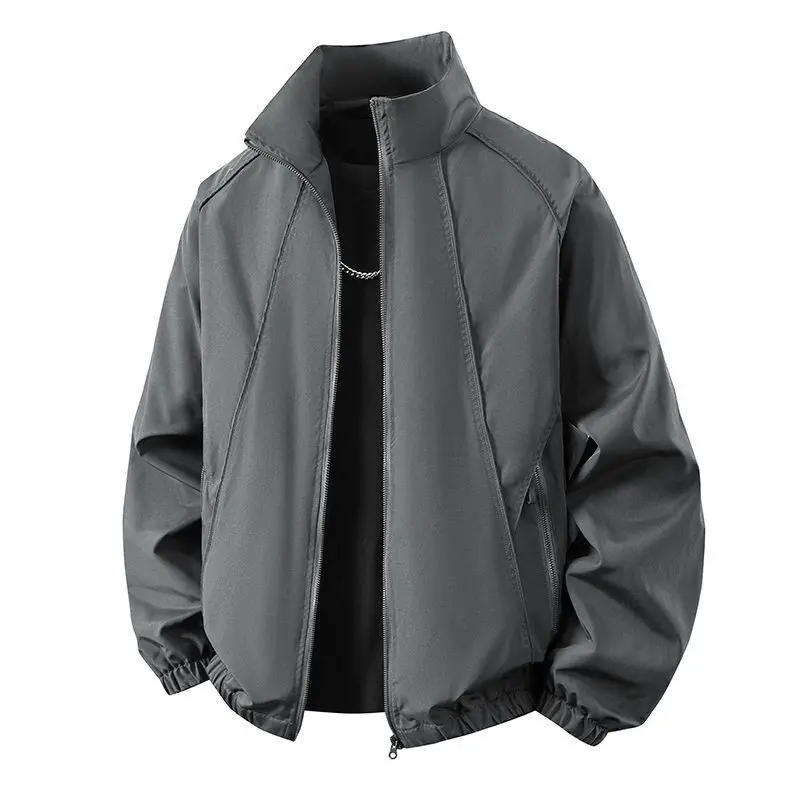 American Retro Deconstructed Patchwork Pilot Jacket Men's Spring Autumn Loose Sporty Versatile Outdoor Clothing Coat