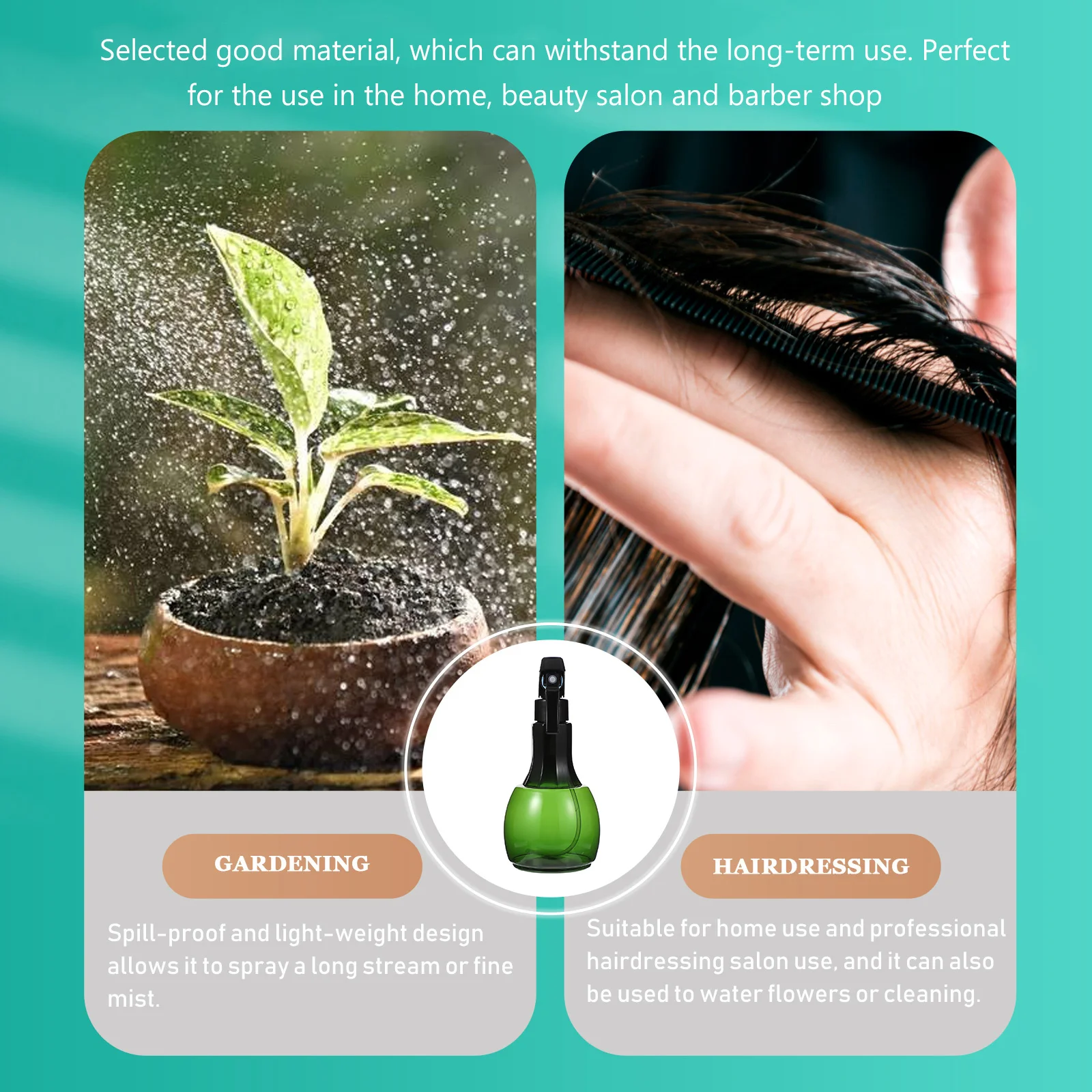 

400Ml Large Capacity Spray Bottle High Pressure Mist Sprayer For Hairdressing Barber Shop Refillable Liquid Sprayer Container