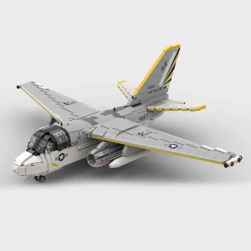 Moc Brique De Construction Modèle D'avion Militaire 1:35 S-3 Viking Fighter Technologie décennie s Modulaires Cadeau De Noël Jouet DIY Ensemble Assemblage