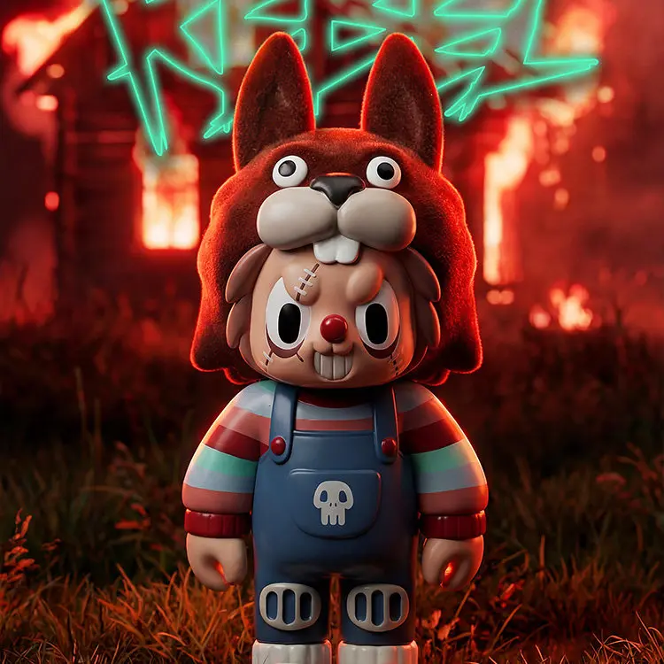 

Коллекционные фигурки Chaos Sweetheart Rebel Bear Monster Series: модные игрушки-сюрпризы в темном стиле, настольные украшения