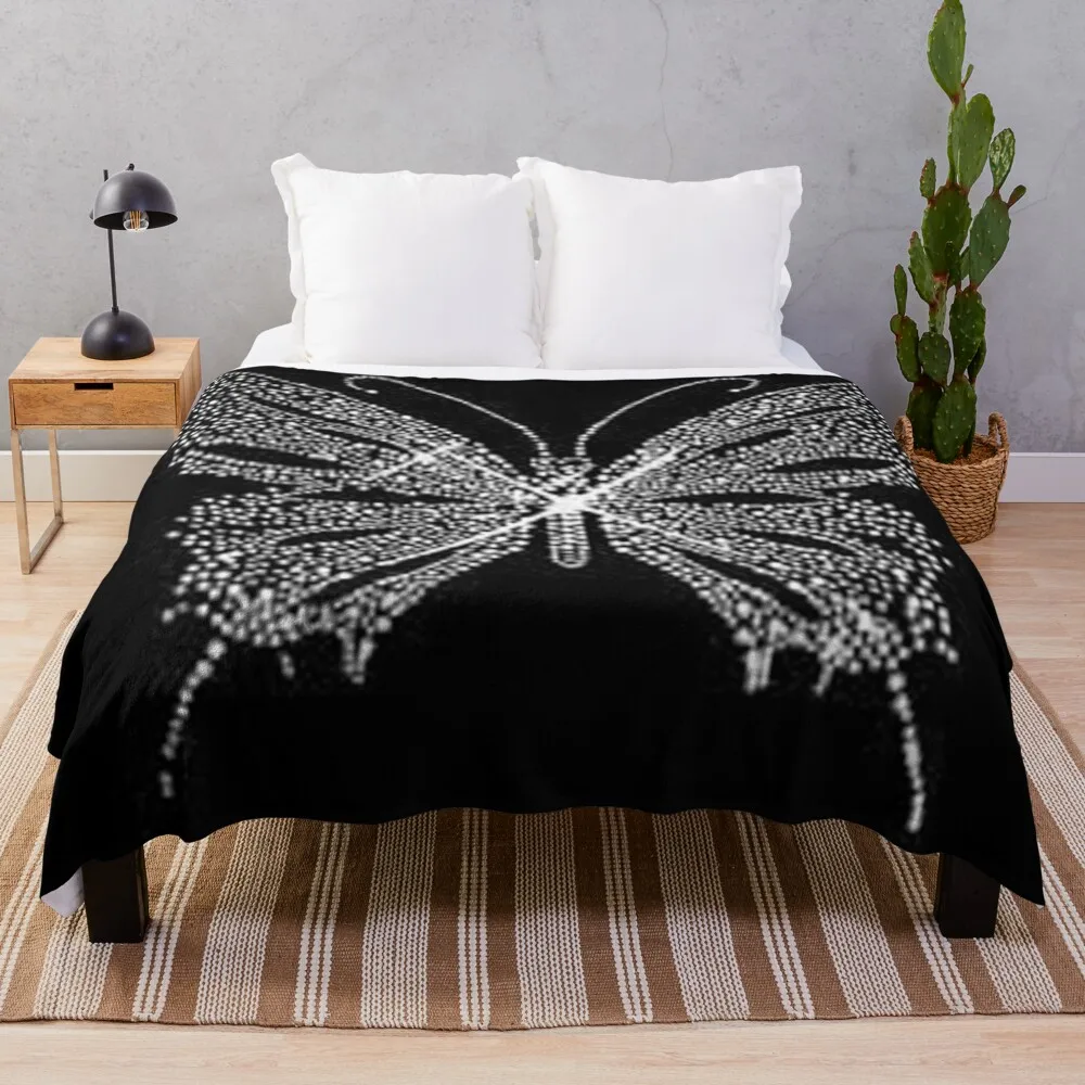 y2k rhinestone butterfly design Throw Blanket Kid'S Flannels Weighted Thermals For Travel Blankets