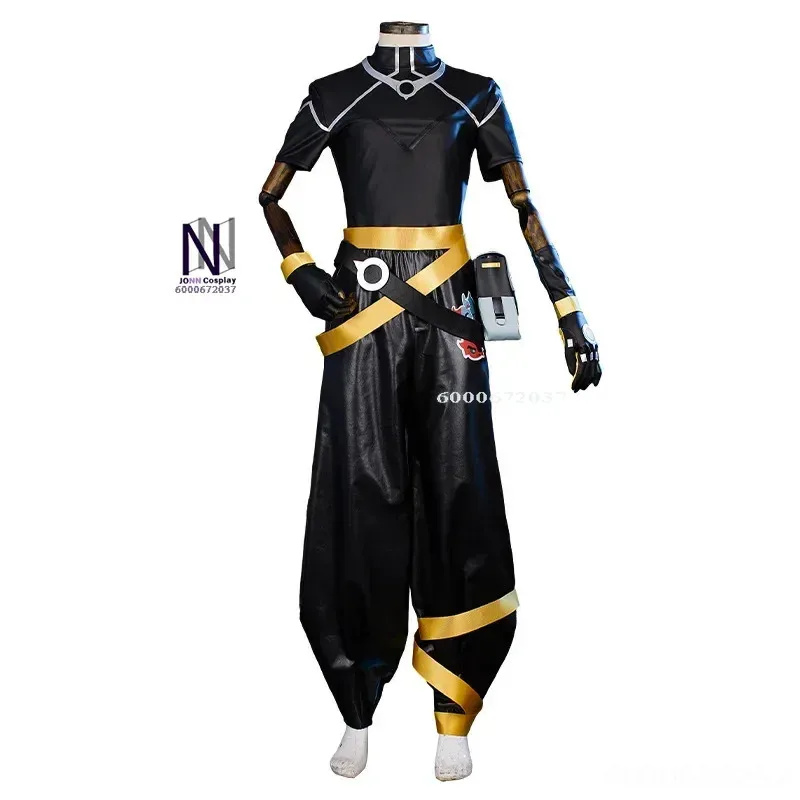 

CyGame LOL Popular Ezreal Cosplay Costume LOL HEARTSTEEL GQ Ezreal Black Unisex Suit Halloween Full Set with Glasses Love Live