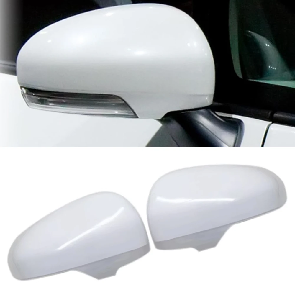 2PCS Car Side Rearview Mirror Housing Shell Cover Cap 87945-0P902 for Toyota Prius Reiz 2009-2013 Plus 2011-2020 Unpainted White