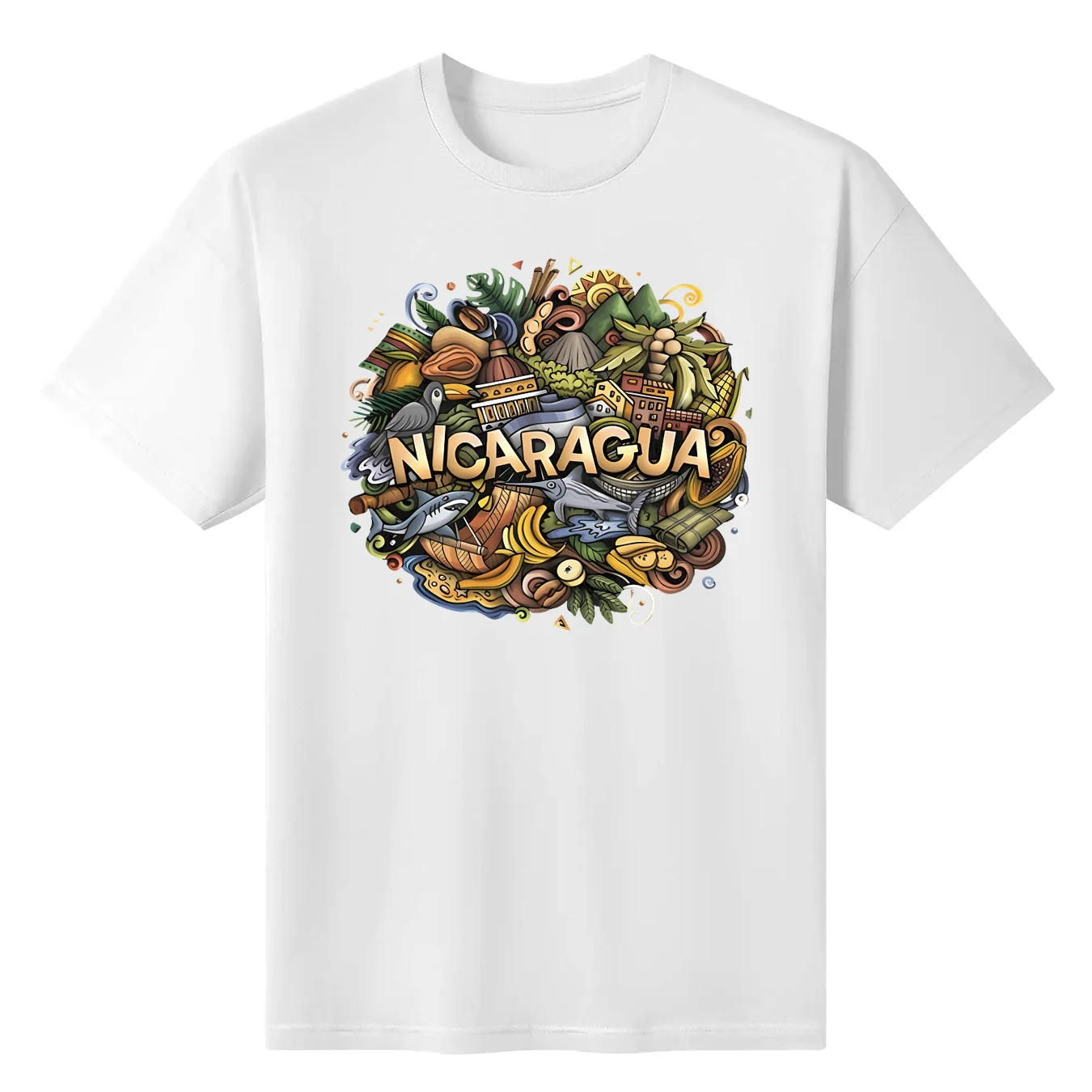 

Ecuador Cartoon Doodle Art Latin America Ethnic Culture T-Shirt Anime Graphic T-shirts For Men Clothing Women Short Sleeve Tees