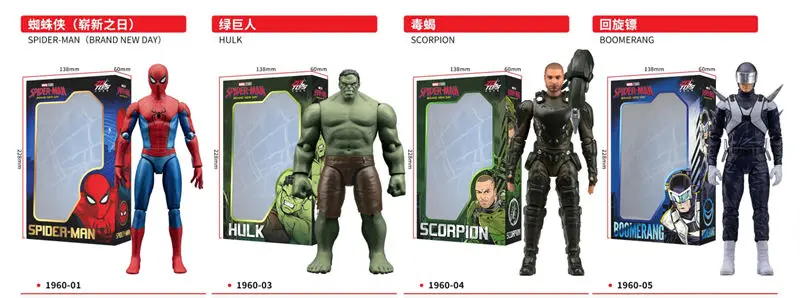 New ZD Toys MARVEL INFINITE ACTION S SERIES Spider-Man BRAND NEW DAY Action Figures HULK SCORPION BOOMERANG TOYS - view 6