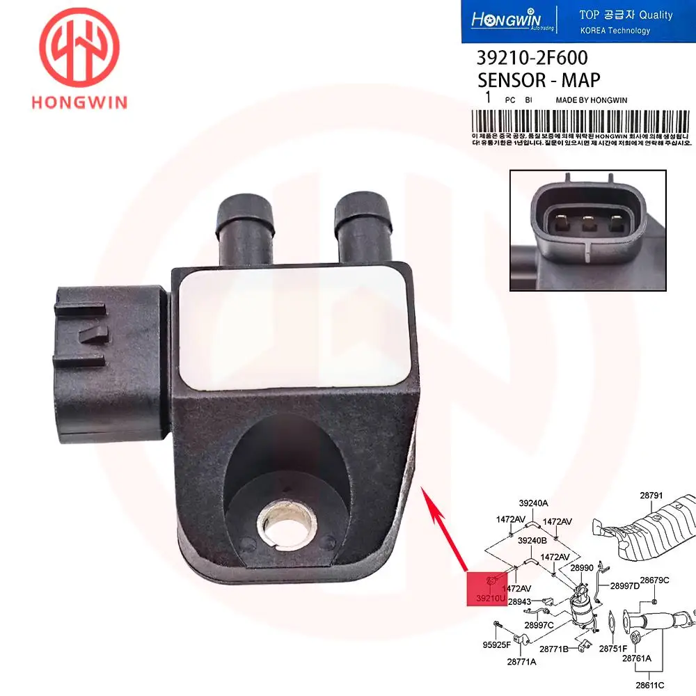Sensor de mapa 39210-2f600 para hyundai kia ceed k7 proud rio venga ronda sedona stonic bongo k2500 cerato 392512a600 9022090001