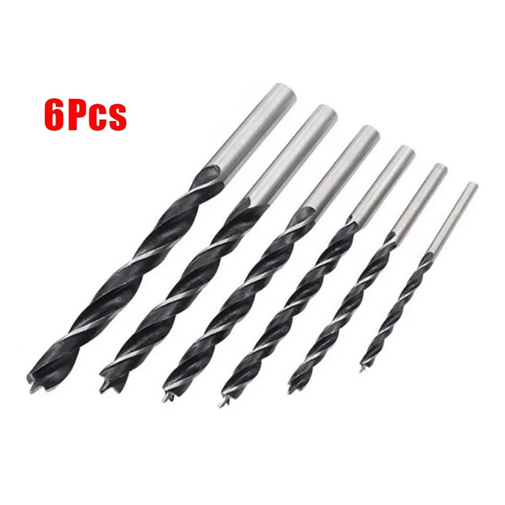 電動ドリル用ドリルビット 3mm 59mm 4mm 73mm 5mm 83mm 6mm 89mm 6本 7mm 98mm 高炭素鋼 ホワイト＆ブラック