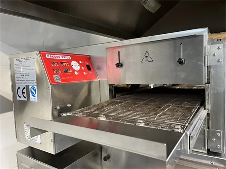 Sabuk Pizza komersial Oven atas meja 16 inci, dapat ditumpuk untuk pizza listrik Stainless Steel pembawa Oven Pizza