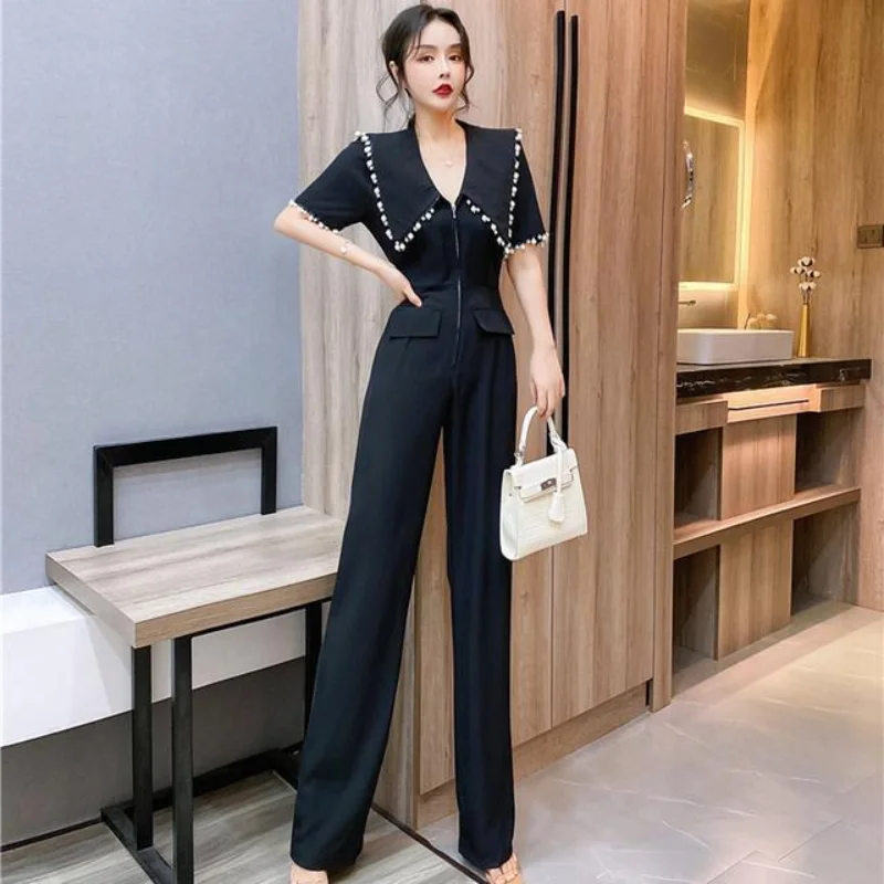 Jumpsuit-Set für Damen Sommer 2024 neuesten Western-Stil Schlankheit Taille reduzieren Alter integrierten Puppen hals Overall