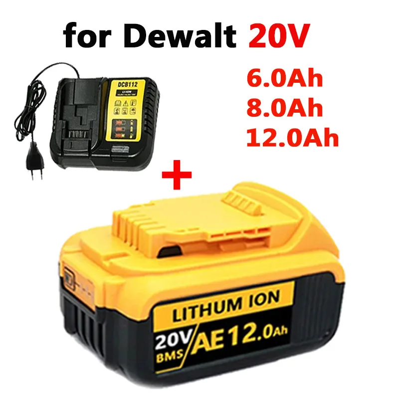 

Литий-ионный аккумулятор для Dewalt, 20 в/18 в, 8 Ач