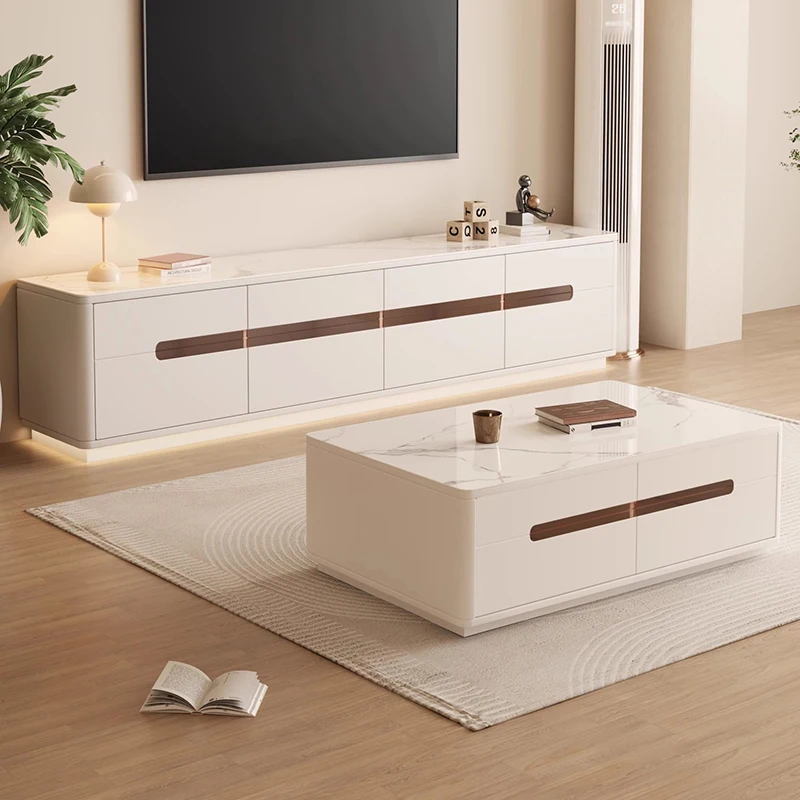 دعامات تلفزيون بتصميم فاخر فاخر، تخزين أنيق، حامل تلفاز إبداعي جمالي، أثاث غرفة المعيشة الحديثة Muebles Para Hogar