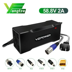 Yangtze 58.8V 2A ładowanie baterii litowej inteligentne szybkie ładowanie 48V 14S elektryczny skuter rowerowy elektronarzędzie uniwersalne