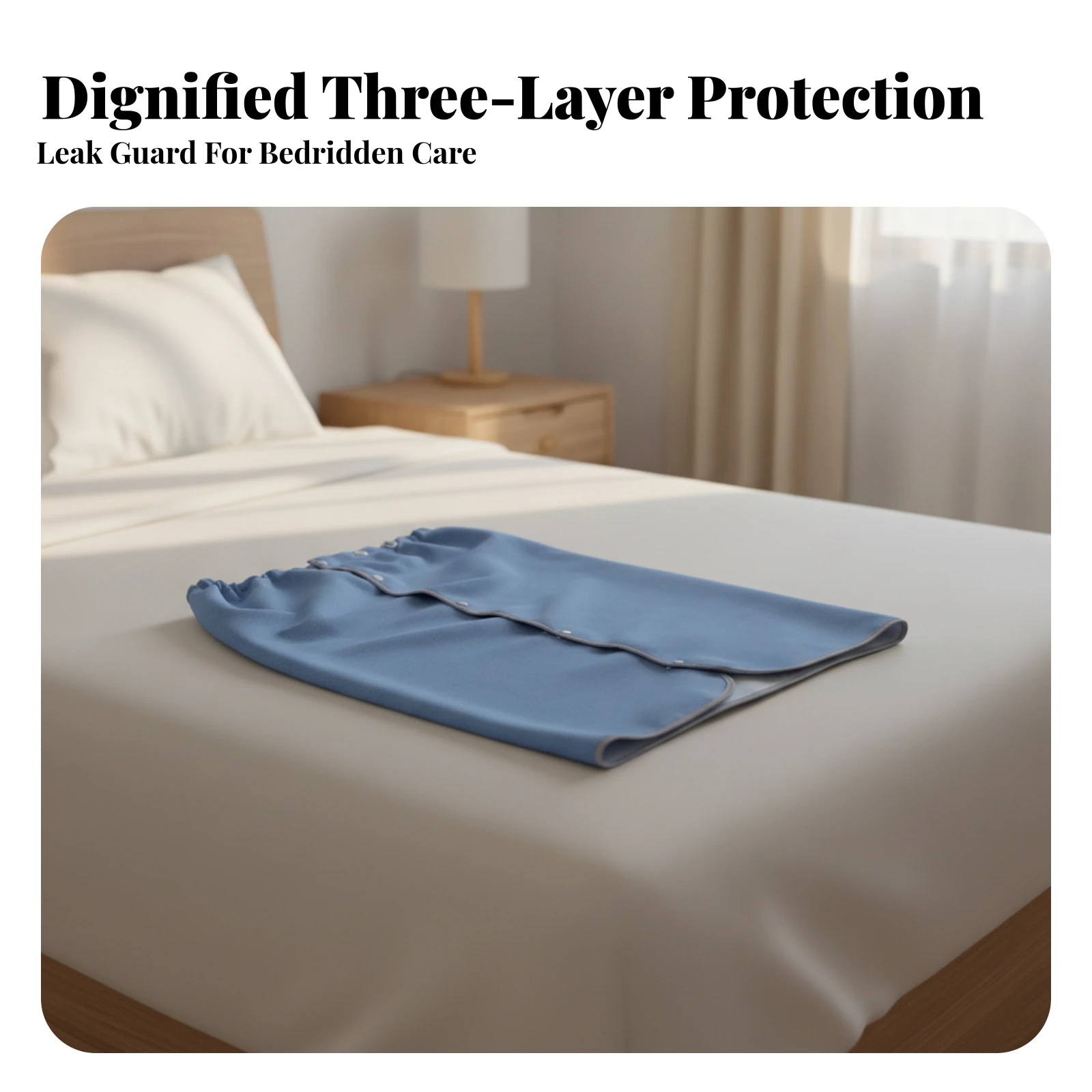 Incontinence Skirt Absorbent Urine Guard Skirt for Bedbound Patients, Home Care